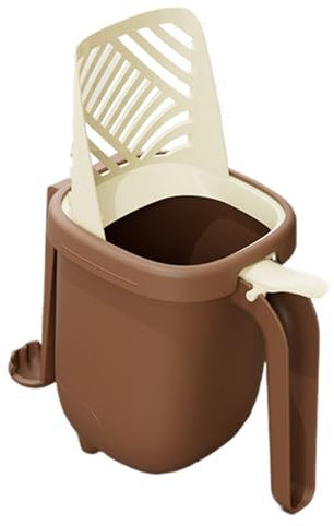 Streuschaufel mit Halter, tragbare Streuschaufel, Koteimer, tragbare Schaufel mit Beutelhalter, für Haustier, Huhn, Hamster, Hundetoilette, Innenbereich, Reisen, Wohnung, Outdoor
