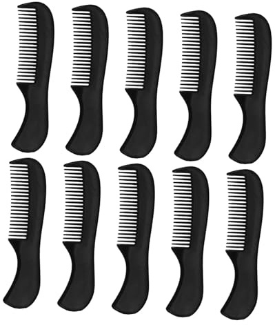 HAPINARY 10 Stück-pack Bartkämme aus Kunststoff für Herren Kompakte Schnurrbartkämme mit Lochfreiem Design für Reisen und Präzise Bartpflege