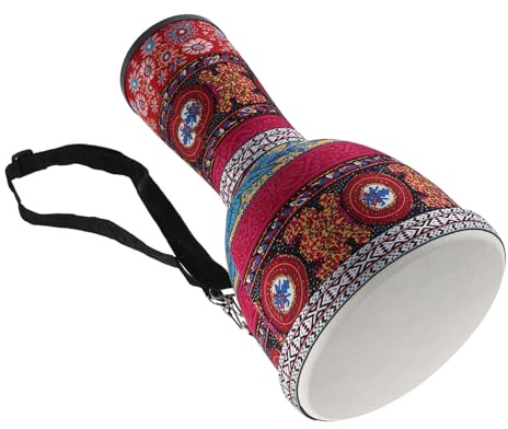 Didiseaon Tambour Africain Motif Peint la Main pour Garçon et Filles en PVC Léger Tambour 8,5 Pouces Résistant à l'usure et Cercles de Plusieurs Styles pour Improvisation Musicale