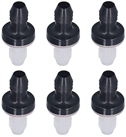 Valvola di ritegno in plastica 6 pezzi Valvola di non ritorno unidirezionale in linea per liquidi e gas Diametro interfaccia 3/8 pollici 10 mm Materiale di grado medico (CDPS6)