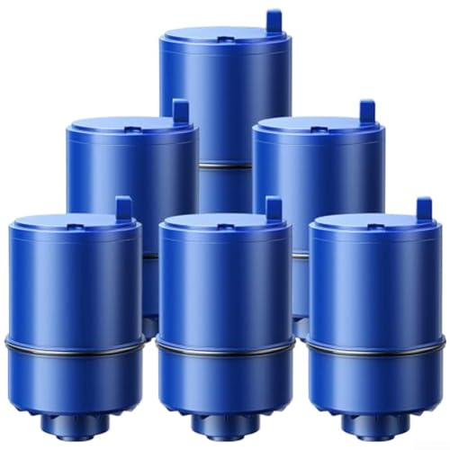 Besshepplo Confezione da 6 cartucce filtranti per rubinetto, purificazione minerale 3 in 1 e riduzione dei metalli pesanti per modelli PUR PFM100B e FM-9400B