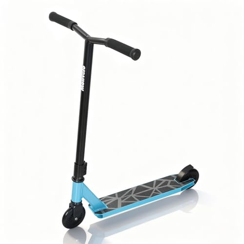 Freestyle Street Pro Stunt Scooter for Kids Ages 8-12, 360 Spin Trick Scooter with ABEC-7 Bearings (Black+Blue)