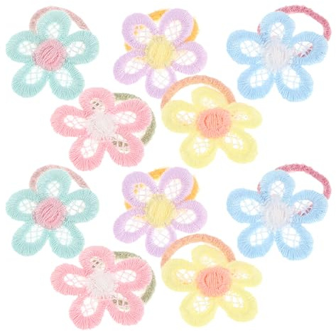 CLISPEED 30 Stück Haargummis mit Blumenmotiv Weiche Elastische Haarbänder für Babys und Kleinkinder Kleine Haarschleifen für Pferdeschwanz Schule und Freizeit