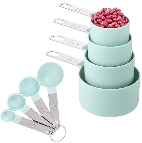 8Pcs Measuring Spoon, Measuring Spoons Sets, Tablespoon Measuring Spoon Stainless Steel Kitchen Tool, Accurate Measurement for Baking Cooking, Nestable Storage