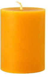 Bütic GmbH Candele di cera d'api – Candele naturali in diverse dimensioni in 100% pura cera d'api con il tipico profumo di cera d'api, dimensioni: H 60 mm x D 45 mm