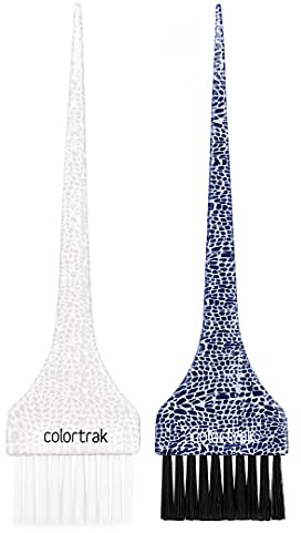 Colortrak Safari Chic Color Brushes, Prints, Perfect for Multiple Colors, Highlights, or Lowlights, 1 Firm Bristle and 1 Ultra Soft Feather Brush, Reusable and Easily Washable, 2 Brushes