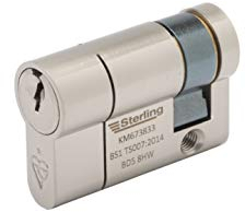 Sterling ESN1145 TS007 BS1 1 Star Police Approved Secured by Design Euro Door Cylinder, Satin Nickle
