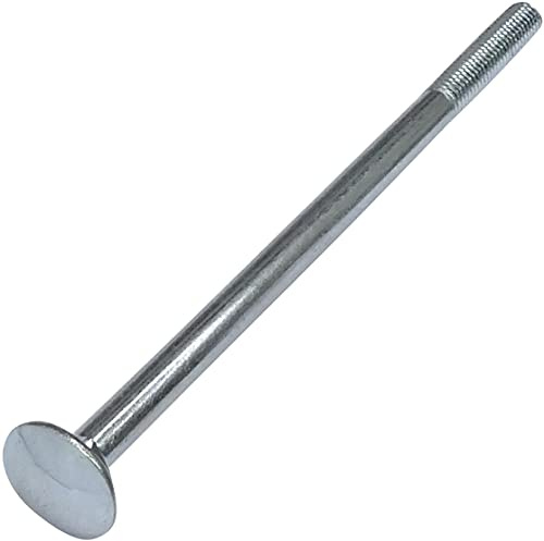 AERZETIX - Set di 25 bulloni carrello/aratro a testa tonda con collare quadrato - bulloni a testa tonda - M8x150mm - acciaio zincato - DIN 603 - C49018