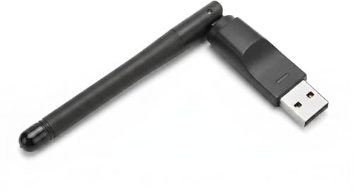 Zunate Mini Adaptador WiFi USB, Adaptador WiFi de Red Inalámbrica de 300 Mbps, Receptor Inalámbrico IPTV de Decodificador, para Windows CE, para Windows 2000 XP Vista, para Win7 8 10