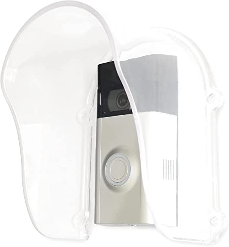 Couvercle de sonnette pour PC adapté à la sonnette radio/serrure à code porte d'entrée/porte d'entrée/prise extérieure étanche à l'extérieur protection contre la pluie plastique transparent