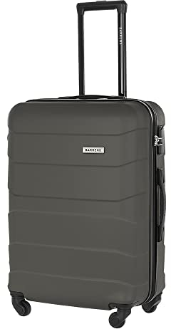 BARRENS Reisekoffer Mittelgroß Koffer Trolleys Hartschalenkoffer ABS Material Handgepäck für Flugzeug mit 4 Rollen Spinnerräder Rollkoffer Gepäck Suitcase Groß Mittel Leicht 66x46x26 cm 60 L (Graphit)