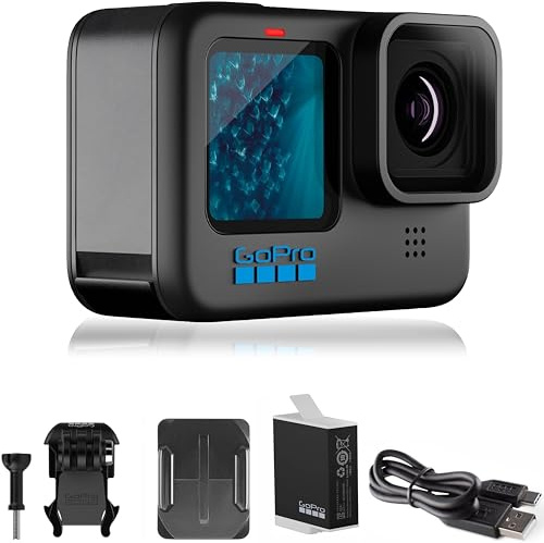 GoPro HERO11 Black – E-Commerce Packaging - Waterproof Action Camera with 5.3K60 Ultra HD Video, 27MP Photos, 1/1.9 Image Sensor, Live Streaming, Webcam, Stabilization