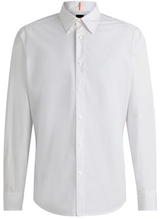 BOSS Hommes Relegant 6 Chemise Regular en Popeline de Coton