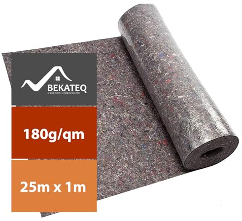 Malervlies Abdeckvlies Renoviervlies 1x25m Schutzvlies Abdeckung Möbel & Schutz beim Streichen, Tapezieren - selbsthaftend, wasserdicht, Anti-Rutsch, saugstark, mehrfach verwendbar - BEKATEQ BE-23W