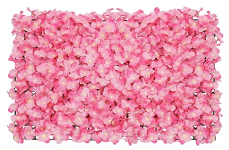 Wiyuer Kunstblumen Wandpaneele Rosa-Weiß 20 StüCkeküNstliche Blumenwand Seidenblumen Seiden Wandpaneele für Fotografie Party Event Wandhintergrund Dekor 40 X 60 cm