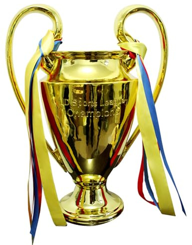 MIAOWR Trofeo Europa Calcio Oro Collezione Campioni di Calcio Decorazioni per La Casa in Ufficio Regali per I Fan,44cm/17.3in