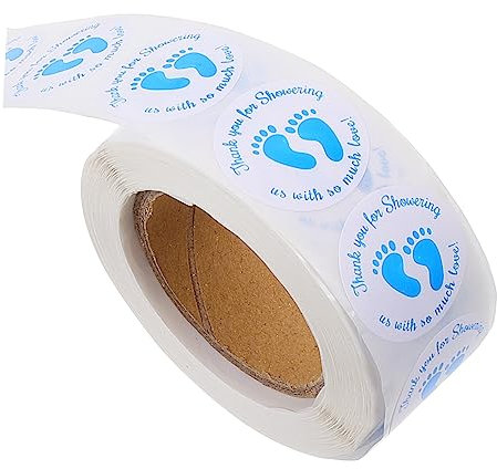 COHEALI Neugeborenen Dusche Set 1000pcs Junge Aufkleber Aufkleber Danke Etiketten für Party Tasche Füllstoffe