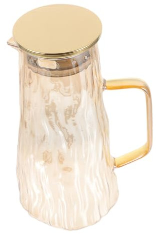 Ciieeo Pichet À Thé Glacé En Verre Bouteille Deau Avec Infuseur À Fruits Carafe À Eau Filtrée Transparente Décoration Dintérieur Élégante