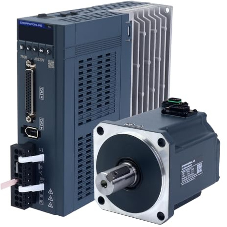 750W AC Servomotor kit RS485 2,39Nm 17 Bit Absolutwertgeber IP67 | STEPPERONLINE, A6 Serie, 750W Impuls/RS485/analoger AC Servomotortreiber, 3.0M Kabels, 3000rpm