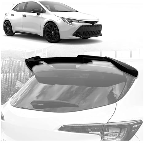 CHROMEMASTER | Alerón Trasero, Spoiler para Techo Compatible con Toyota Corolla Hatchback 2019+; Accesorios de Coche - Spoiler para Coche; Poliuretano; para Pintar; Método de Montaje: Pegamento; Abe