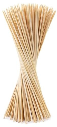 UNUS Lot de 25 tuteurs en bois - 90 cm - Pour plantes - Couleur naturelle - Diamètre : 6 mm