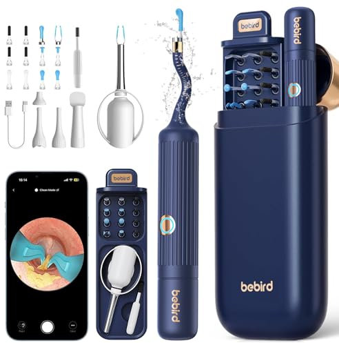 Otoscopio Endoscopio auricolare: Pulitore auricolare flessibile WiFi HD 1920P con telecamera - 2025 NUOVO Pulitore auricolare grandangolare a 360° con luce per esami di orecchie/naso/gola Otoscopio pe