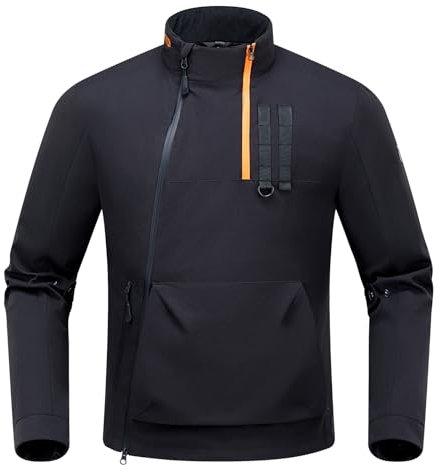 RIDEIRON Motorradjacke Herren Damen mit CE-Schulter und Ellenbogenpolstern Schutzausrüstung, Herausnehmbarem Futter zum Schutz vor Kälte und Wind für alle Jahreszeiten L