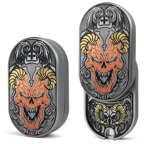HIDEDC Devil Fidget Slider, Stainless Steel EDC Fidget Toys Adults Executive Desk Toy for Keep Focus & Stress Anxiety Relief, Best Gadgets for Men