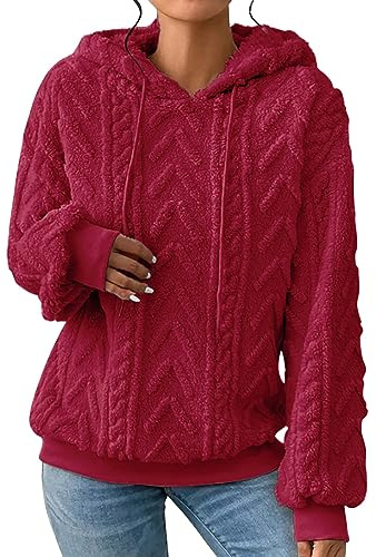 Sudadera con capucha acolchada Y2k para mujer, talla grande, de chenilla sólida, con bolsillos y cordón, jacquard combinado, suéter negro de forro polar, mangas largas, sudaderas con capucha, ropa