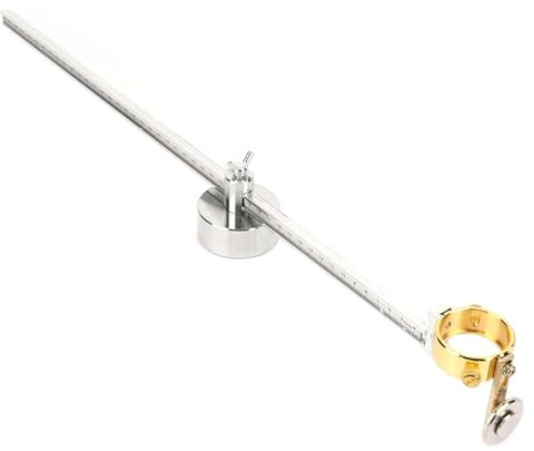 Burcgina Plasma Cutter Torch Circle Guide Roller, P80 Adjustable Circle Guide Compass Wheel, Cutting Torch Roller with Scale Ruler for Plasma Cutting Torch Silver,1
