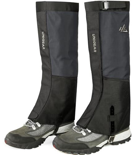 Unigear Ghette Impermeabili per Esterni, 1000D in Tessuto, per Escursioni, Trekking, Arrampicata, Caccia e Sci, Uomo Donna Unisex