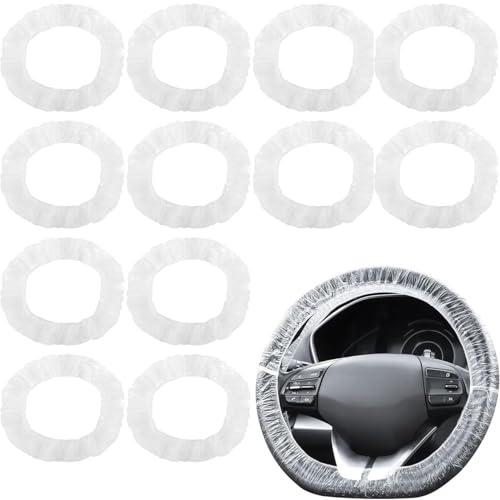Lenkradabdeckung Kunststoff Lenkradbezug,100 Stücke Einweg Lenkradbezug,Lenkradhülle Transparent,Universal Auto Lenkradschutz Anti Staub Wasserdicht