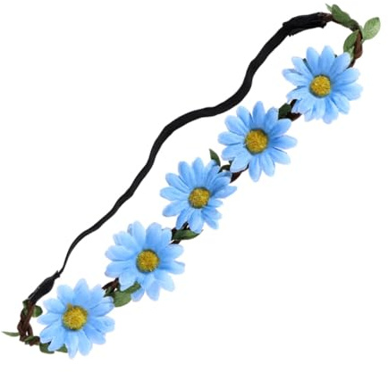 VICASKY Coroncina Fiori Stile Bohemia 5 Pezzi di Cerchietto Fiori Hawaiani in Delicato per Decorazioni Chioma e Atmosfera e Naturale