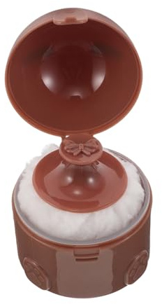 SAFIGLE Powder Puff Box med Puff och Hållbar Plastbehållare för Löspuder och Kroppspuder Portabel och Återfyllbar för Pojke Flicka och Kvinnor Kompakt Resedesign för Hygienisk Användning