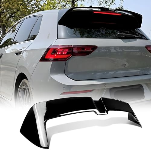 MUTUSAISI Aileron becquet arrière pour Volkswagen VW Golf GTI R GTD GTE R-Line Hatchback MK8 2020-2025, Noir Brillant Style Oettinger de Coffre Aile Spoiler de Toit Hayon Wing Arrière Accessoires