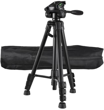 Aumotop Kamerastativstativ Portabelt Fotografering Av Aluminiumlegering Resestativ för Vlogg Livestreaming och Videoinspelning 150 cm/ 59 Tum med Förvaringsväska