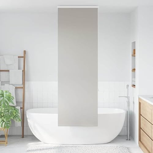 Cortina de ducha enrollable con cassette de 70 x 240 cm, material PEVA, impermeable y duradero, ideal para baño y cocina, fácil montaje y limpieza