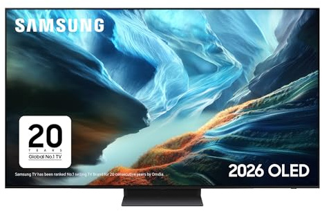 Samsung Smart TV 55 Inch S90H OLED 4K, Glare-Free, HDR10+, Motion Xcelerator 165Hz, Dolby Atmos & OTS Lite, Gaming Hub, FreeSync Premium Pro, Knox Security, AI Voice Control, Alexa Built-in [2026]
