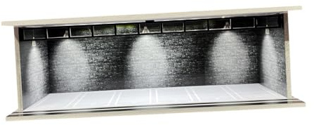 dwxnauixl Vitrine Unique pour Garage, conçue pour Les modèles réduits à l'échelle 1/64. Diorama Complet de Parking. Modèles de Parking Miniatures à, Modèle A