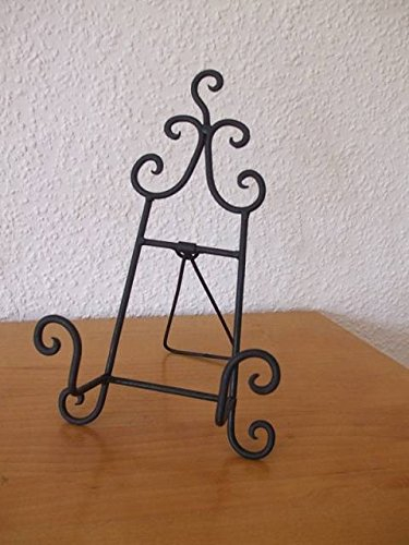 Deko-Impresion Verzierte Buchstütze, Eisen, 15 cm massiv, Dunkelbraun