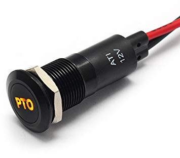 Alpinetech PLB12MS 12mm 1/2 12V LED Metal Signal Indicator Pilot Dash Light (PTO)