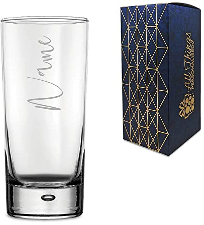 Personalised Engraved Novelty Hiball Tumbler with Name Engraved Sideways Design, Gift Boxed, Perfect for Any Occasion