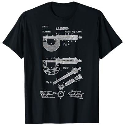Patente de calibre micrométrico de ingeniero mecánico Camiseta