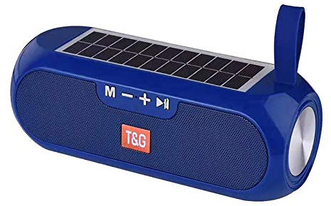 ELLENNE Altavoz Bluetooth con carga solar de 10 W para altavoz WiFi TG182 (azul)