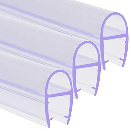 SWAWIS Guarnizione di ricambio per porta doccia, 3 x 100 cm, per porta in vetro da 6 mm, 7 mm e 8 mm di spessore, guarnizioni per doccia con deflettore