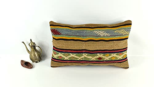 kelim kissen 30x50 cm handgefertigt kelim kissenbezug orientalische kissen kopfkissen viereckig dekorative bohemian kissenhülle dekokissen sofakissen zierkissen code 3802