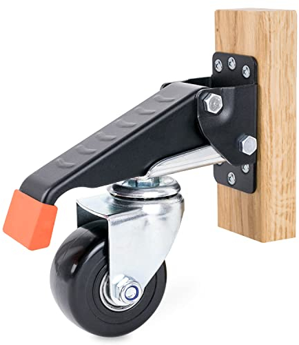 HMF 4 Stück Schwerlastrollen 65mm bis 300kg schwarz PU Schwerlastrollen 6750