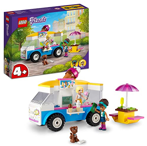 LEGO 41715 Friends Eiswagen Spielzeug Für Den Sommer Mit Fahrzeug Und Mini-Puppe Andrea, Geschenk Set Für Kinder Ab 4 Jahre
