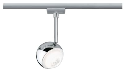 Paulmann 96803 URail LED Schienenspot Capsule II Einzelspot 600lm 6,3W 4000K dimmbar 230V Chrom matt, Chrom Schienensystem
