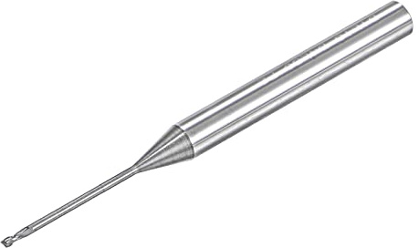 sourcing map VHM Schaftfräser 1 mm, 2 Zähne Klingenlänge 16 mm CNC Fräser für Edelstahl, Verbundwerkstoffe und Legierungen